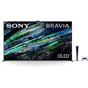 imageSony QDOLED 77 inch BRAVIA XR A95L Series 4K Ultra HD TV Smart Google TV ampamp PlayStation 5 Digital Edition Console Slim