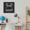 imageSony PlayStation White Controller Gallery Wrapped Canvas Wall Decor  PlayStation Wall Art for Game Room or Teen BedroomBlack