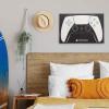 imageSony PlayStation White Controller Gallery Wrapped Canvas Wall Decor  PlayStation Wall Art for Game Room or Teen BedroomBlackWhite