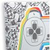 imageSony PlayStation White Controller Gallery Wrapped Canvas Wall Decor  PlayStation Wall Art for Game Room or Teen BedroomGray