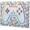 imageSony PlayStation White Controller Gallery Wrapped Canvas Wall Decor  PlayStation Wall Art for Game Room or Teen BedroomGray