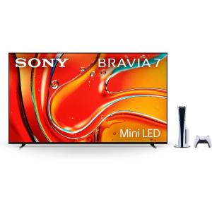 imageSony 55 Inch Mini LED QLED 4K Ultra HD TV BRAVIA 7 Smart Google TV ampamp PlayStation 5 Disc Edition Console Slim