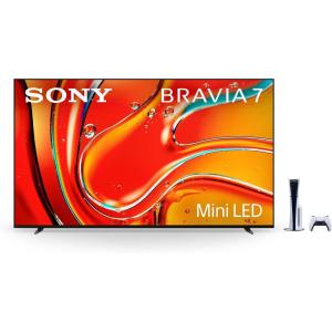 imageSony 85 Inch Mini LED QLED 4K Ultra HD TV BRAVIA 7 Smart Google TV ampamp PlayStation 5 Disc Edition Console Slim